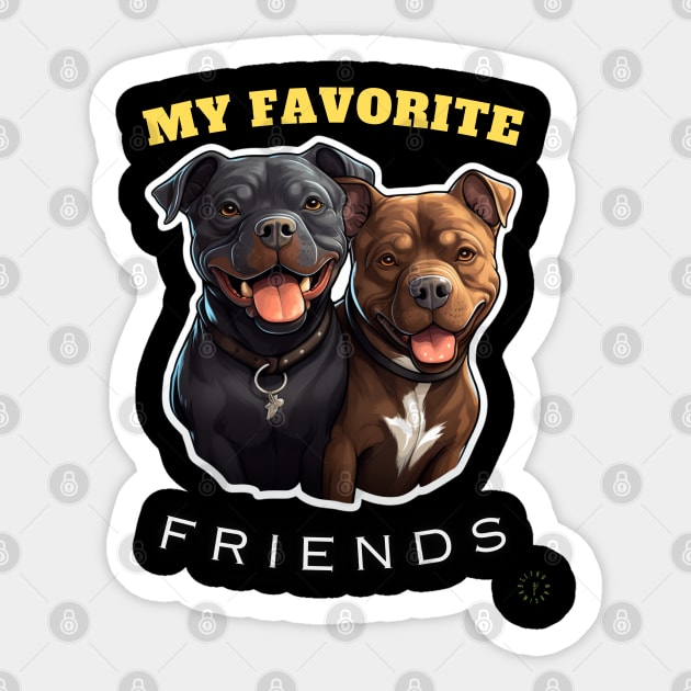 Pitbull Sticker by FehuMarcinArt